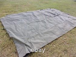 MILITARY SURPLUS 11x11 COMMAND POST TENT SKIN WALL. WINDOW WALL GOOD US ARMY