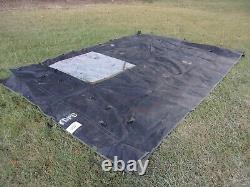 MILITARY SURPLUS 11x11 COMMAND POST TENT SKIN WALL. WINDOW WALL GOOD US ARMY