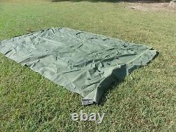 MILITARY SURPLUS 11x11 COMMAND POST TENT SKIN WALL. WINDOW WALL GOOD US ARMY