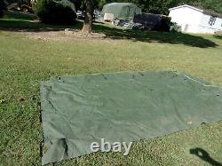 MILITARY SURPLUS 11x11 COMMAND POST TENT SKIN WALL. WINDOW WALL GOOD US ARMY