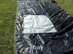 MILITARY SURPLUS 11x11 COMMAND POST TENT SKIN WALL. WINDOW WALL GOOD US ARMY