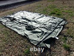 MILITARY SURPLUS 11x11 COMMAND POST TENT SKIN WINDOW WALL WITH DUCT HOLES ARMY