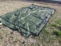 MILITARY SURPLUS 11x11 COMMAND POST TENT SKIN WINDOW WALL WITH DUCT HOLES ARMY