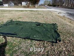 MILITARY SURPLUS 11x11 COMMAND POST TENT SKIN WINDOW WALL WITH DUCT HOLES ARMY