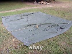 MILITARY SURPLUS 11x11 COMMAND POST TENT TOP NO FRAME INCLUDED HOLES US ARMY