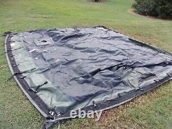 MILITARY SURPLUS 11x11 COMMAND POST TENT TOP NO FRAME INCLUDED HOLES US ARMY