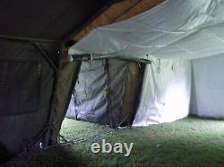 MILITARY SURPLUS 20 x 32 TEMPER TENT WITH VESTIBULE FLY SET CAMPING HUNTING ARMY