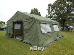 MILITARY SURPLUS 20 x16 TEMPER TENT CAMPING HUNTING ARMY 2 STOVE JACKS US