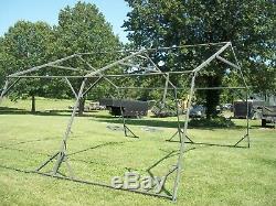 MILITARY SURPLUS 20 x16 TEMPER TENT FRAME SET-FRAMES ONLY-NO CANVAS ARMY US