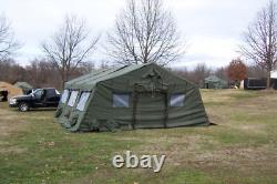 MILITARY SURPLUS 20 x24 TEMPER TENT GREEN CAMPING HUNTING SHOP US ARMY