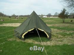 MILITARY SURPLUS 5 MAN M1950 ARCTIC TENT 13x13 CAMPING ARMY+LINER M 1950 HUNTING