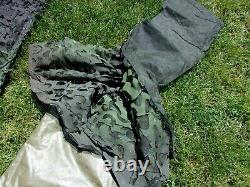 MILITARY SURPLUS CAMO CAMOUFLAGE NET SECTION NETTING 14 x 24 FT US ARMY-HOLES