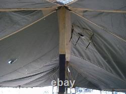 MILITARY SURPLUS GP MEDIUM TENT CANOPY 16x32 DAMAGED -CUTS -NO POLES - ARMY