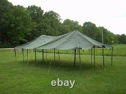 MILITARY SURPLUS GP MEDIUM TENT CANOPY 16x32 - NO POLES IF SHIPPED -US ARMY