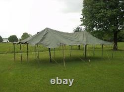 MILITARY SURPLUS GP MEDIUM TENT CANOPY 16x32 - NO POLES IF SHIPPED -US ARMY