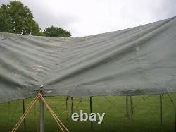 MILITARY SURPLUS GP MEDIUM TENT CANOPY 16x32 - NO POLES IF SHIPPED -US ARMY