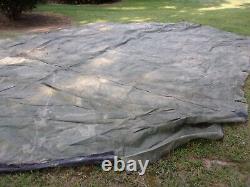 MILITARY SURPLUS HDT DRASH MX TENT FLOOR- 18+ FT x27 FT TARP -HAY COVER -US ARMY