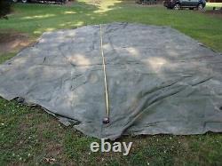 MILITARY SURPLUS HDT DRASH MX TENT FLOOR- 18+ FT x27 FT TARP -HAY COVER -US ARMY