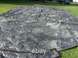 MILITARY SURPLUS HDT DRASH MX TENT FLOOR- 18+ FT x27 FT TARP -HAY COVER -US ARMY