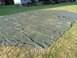 MILITARY SURPLUS HDT DRASH MX TENT FLOOR 19 FT x27 FT TARP -HAY COVER -US ARMY