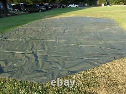 MILITARY SURPLUS HDT DRASH MX TENT FLOOR 19 FT x27 FT TARP -HAY COVER -US ARMY