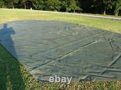 MILITARY SURPLUS HDT DRASH MX TENT FLOOR 19 FT x27 FT TARP -HAY COVER -US ARMY