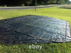 MILITARY SURPLUS HDT DRASH MX TENT FLOOR 19 FT x27 FT TARP -HAY COVER -US ARMY