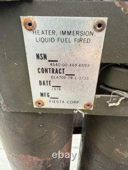 MILITARY SURPLUS Immersion Water Heater M67 Liquid Fuel Us Army farm buffing