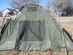 MILITARY SURPLUS SOLDIER CREW TENT ARMY FREE STANDING 10' x10' 5 MAN NO FLY