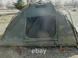 MILITARY SURPLUS SOLDIER CREW TENT ARMY FREE STANDING 10' x10' 5 MAN NO FLY