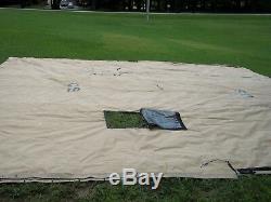 MILITARY SURPLUS TEMPER TENT TARP FLY CAMPING CANOPY 16x19 ARMY TAN
