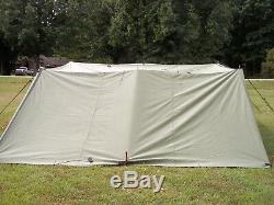 MILITARY SURPLUS TEMPER TENT TARP RAIN FLY HUNTING CAMPING CANOPY 16 x 19 ARMY