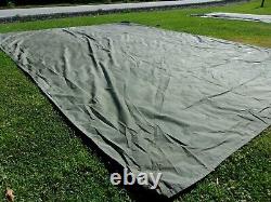 MILITARY SURPLUS TENT BASE X 305 FLOOR -25 x 17 FT -TARP COVER VINY CANVAS ARMY