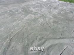 MILITARY SURPLUS TENT BASE X 305 FLOOR -25 x 17 FT -TARP COVER VINY CANVAS ARMY