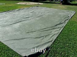 MILITARY SURPLUS TENT BASE X 305 FLOOR -25 x 17 FT -TARP COVER VINY CANVAS ARMY