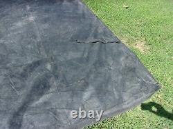 MILITARY SURPLUS TENT BASE X 305 FLOOR -25 x 17 FT -TARP COVER VINY CANVAS ARMY