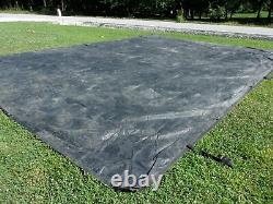 MILITARY SURPLUS TENT BASE X 305 FLOOR -25 x 17 FT -TARP COVER VINY CANVAS ARMY