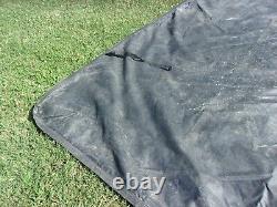 MILITARY SURPLUS TENT BASE X 305 FLOOR -25 x 17 FT -TARP COVER VINY CANVAS ARMY