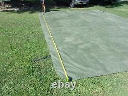 MILITARY SURPLUS TENT BASE X 305 FLOOR -25 x 17 FT -TARP COVER VINY CANVAS ARMY