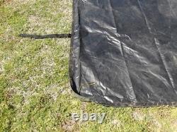 MILITARY SURPLUS TENT BASE X 307 FLOOR -35 x 17 FT -TARP COVER VINY CANVAS ARMY