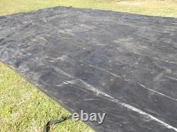 MILITARY SURPLUS TENT BASE X 307 FLOOR -35 x 17 FT -TARP COVER VINY CANVAS ARMY