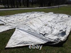 MILITARY SURPLUS TENT LINER ONLY (NO TENT) BASE-X 305 +CORDS 18' x 25' US ARMY