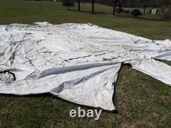 MILITARY SURPLUS TENT LINER ONLY (NO TENT) BASE-X 305 +CORDS 18' x 25' US ARMY