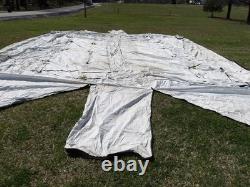 MILITARY SURPLUS TENT LINER ONLY (NO TENT) BASE-X 305 +CORDS 18' x 25' US ARMY