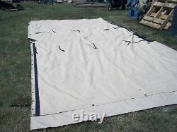 MILITARY SURPLUS TENT VESTIBULE HAY WOOD PILE TARP TRAILER COVER 19 x 9+ FT ARMY