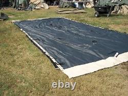 MILITARY SURPLUS TENT VESTIBULE HAY WOOD PILE TARP TRAILER COVER 19 x 9+ FT ARMY