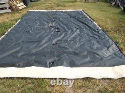 MILITARY SURPLUS TENT VESTIBULE HAY WOOD PILE TARP TRAILER COVER 19 x 9+ FT ARMY