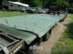 MILITARY SURPLUS TENT VESTIBULE HAY WOOD PILE TARP TRAILER COVER 19 x 9+ FT ARMY