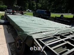 MILITARY SURPLUS TENT VESTIBULE HAY WOOD PILE TARP TRAILER COVER 19 x 9+ FT ARMY