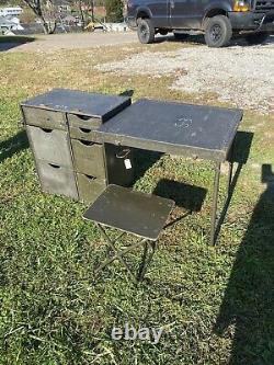 MILITARY SURPLUS Wood PORTABLE FIELD DESK CAMPING HUNTING -KIDS DESK -US ARMY